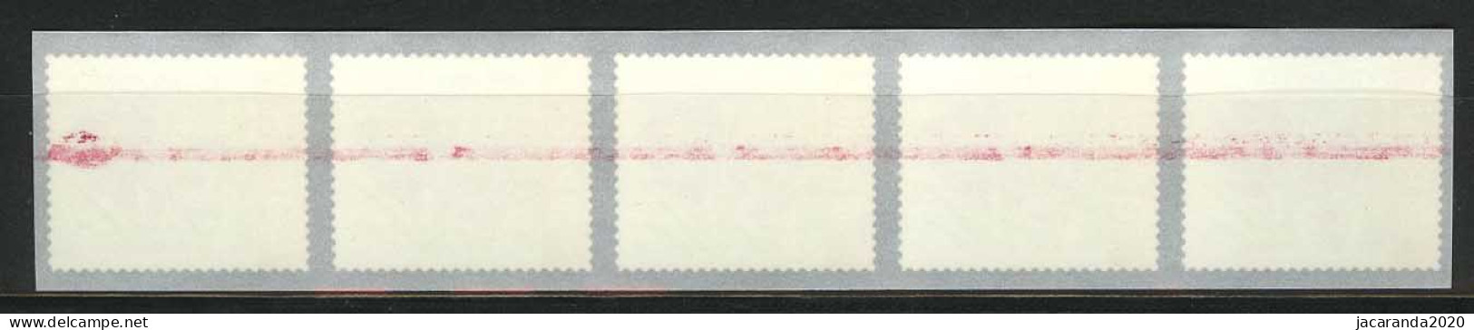 België R108 - Bloemen - Buzin (3227) - Crocus Vernus - 2003 - Strook Van 5 - Bande De 5 - Met Eindstreep - Coil Stamps