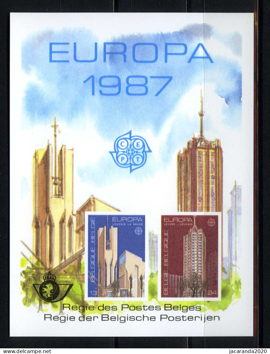 België LX76 - Luxevelletje - Feuillet De Luxe - Europa 1987 - (2251/52) - Moderne Kunst - L'Art Moderne - Deluxe Sheetlets [LX]