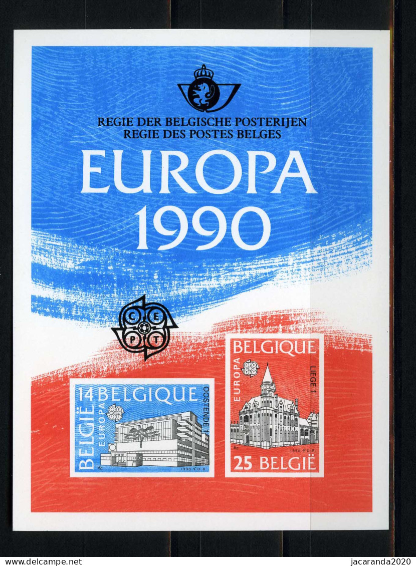 België LX79 - Luxevelletje - Feuillet De Luxe - Europa 1990 - (2367/68) - Postgebouwen - Bureaux De Poste - Folettos De Lujo [LX]