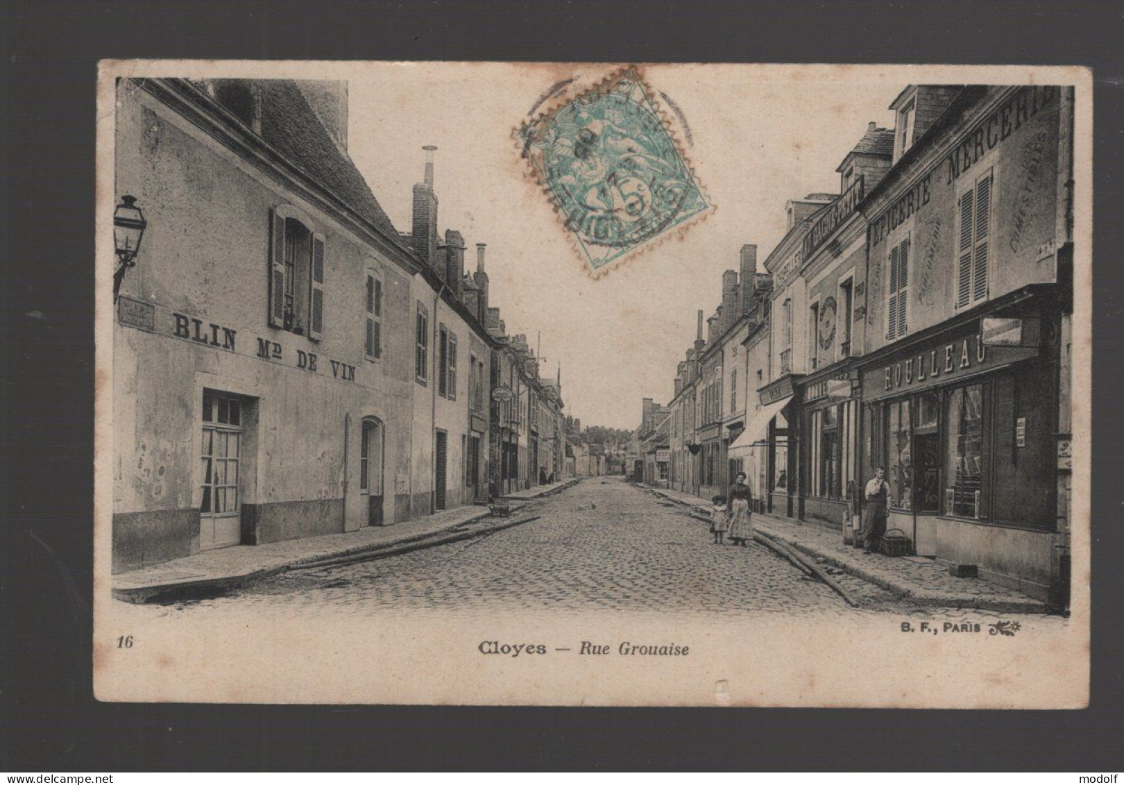 CPA - 28 - Cloyes - Rue Grouaise - Animée - Circulée En 1905 - Cloyes-sur-le-Loir