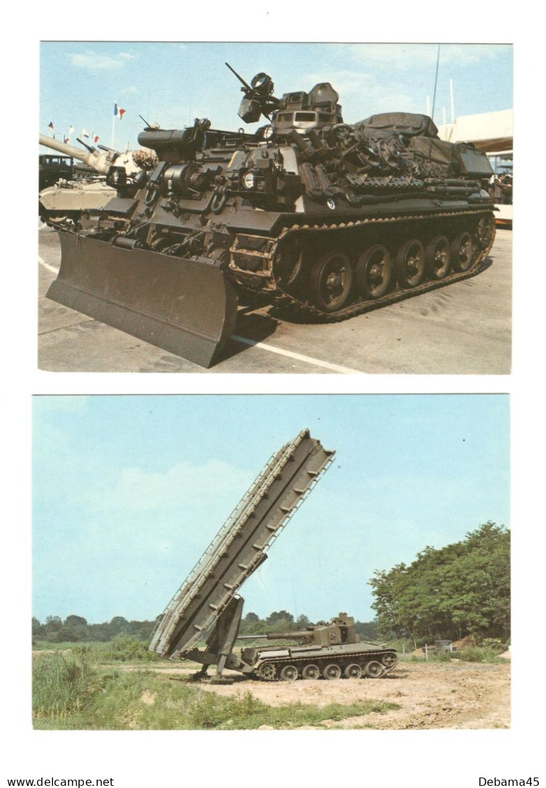 ALB/ 2 CP : Dép. 68 : NEUF-BRISACH : Char AMX 30, Dépanneur Niveleur - Poseur De Pont AMX 30 - Neuf Brisach