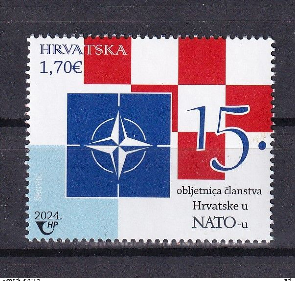 CROATIA 2024,15th ANNIVERSARY OF CROATIA'S MEMBERSHIP IN NATO, MNH - Kroatien