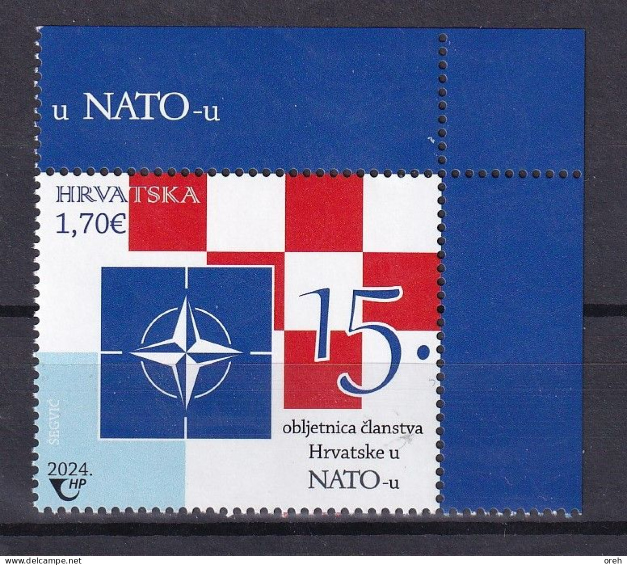 CROATIA 2024,15th ANNIVERSARY OF CROATIA'S MEMBERSHIP IN NATO, MNH - Kroatien