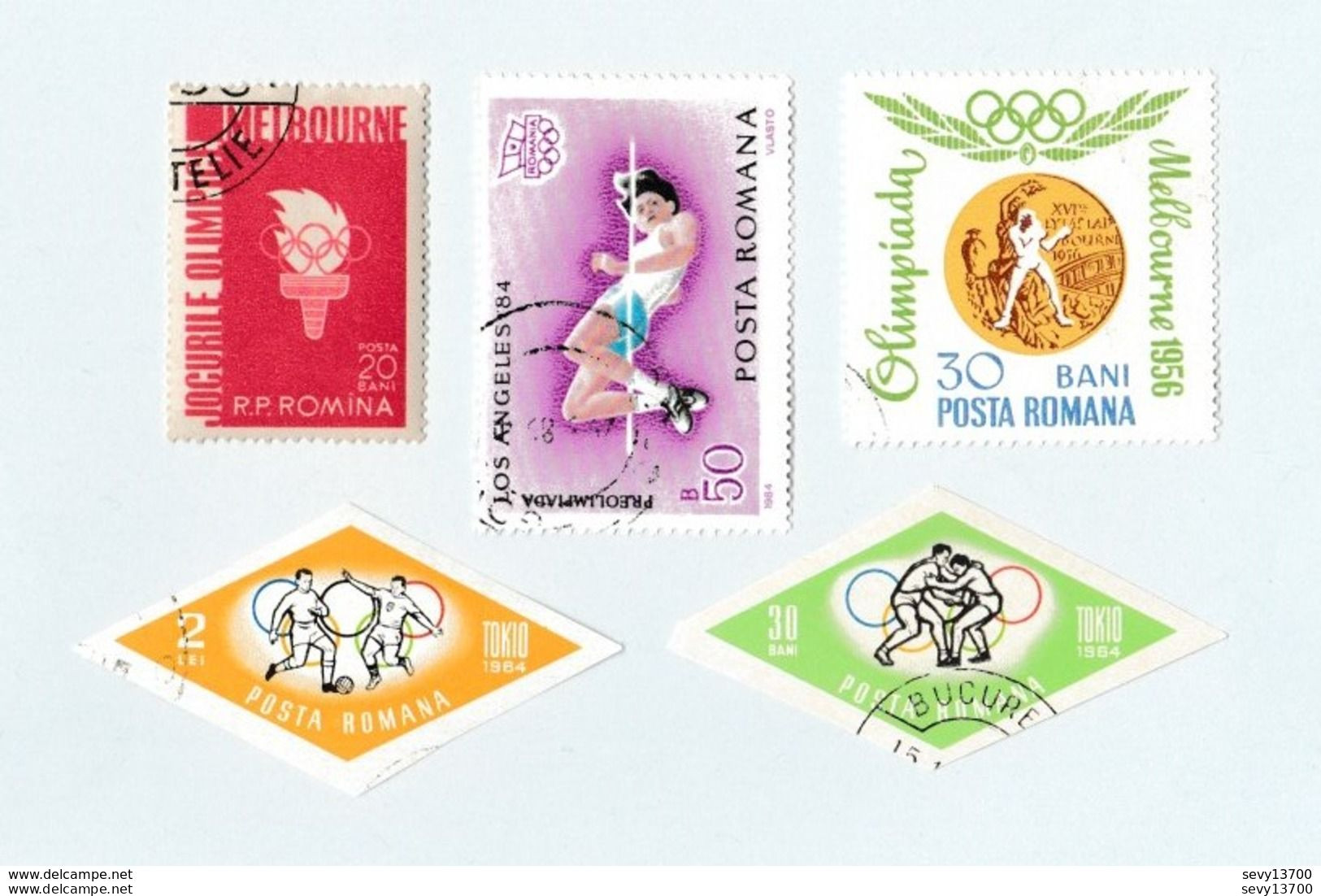 Roumanie lot de 28 timbres - 22 timbres jeux olympiques et 6 timbres sports