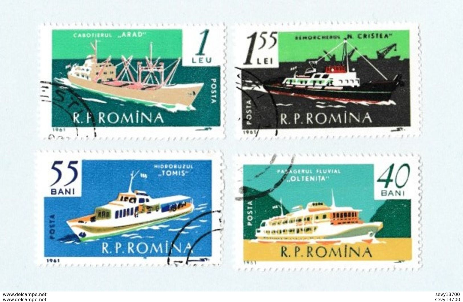 Roumanie Lot De 22 Timbres Les Bateaux - Collections