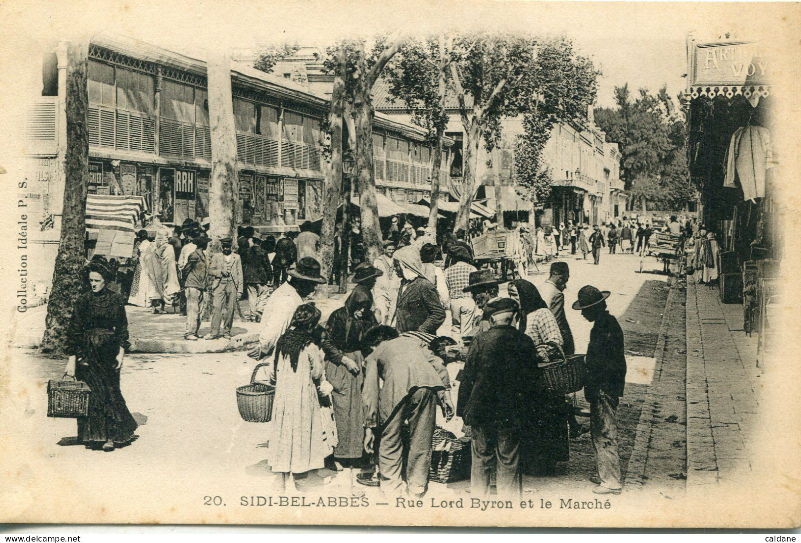 - AFRIQUE- ALGERIE- SIDI-BEL-ABBES -Rue Lord Byron Et Le Marché - Marktplaatsen