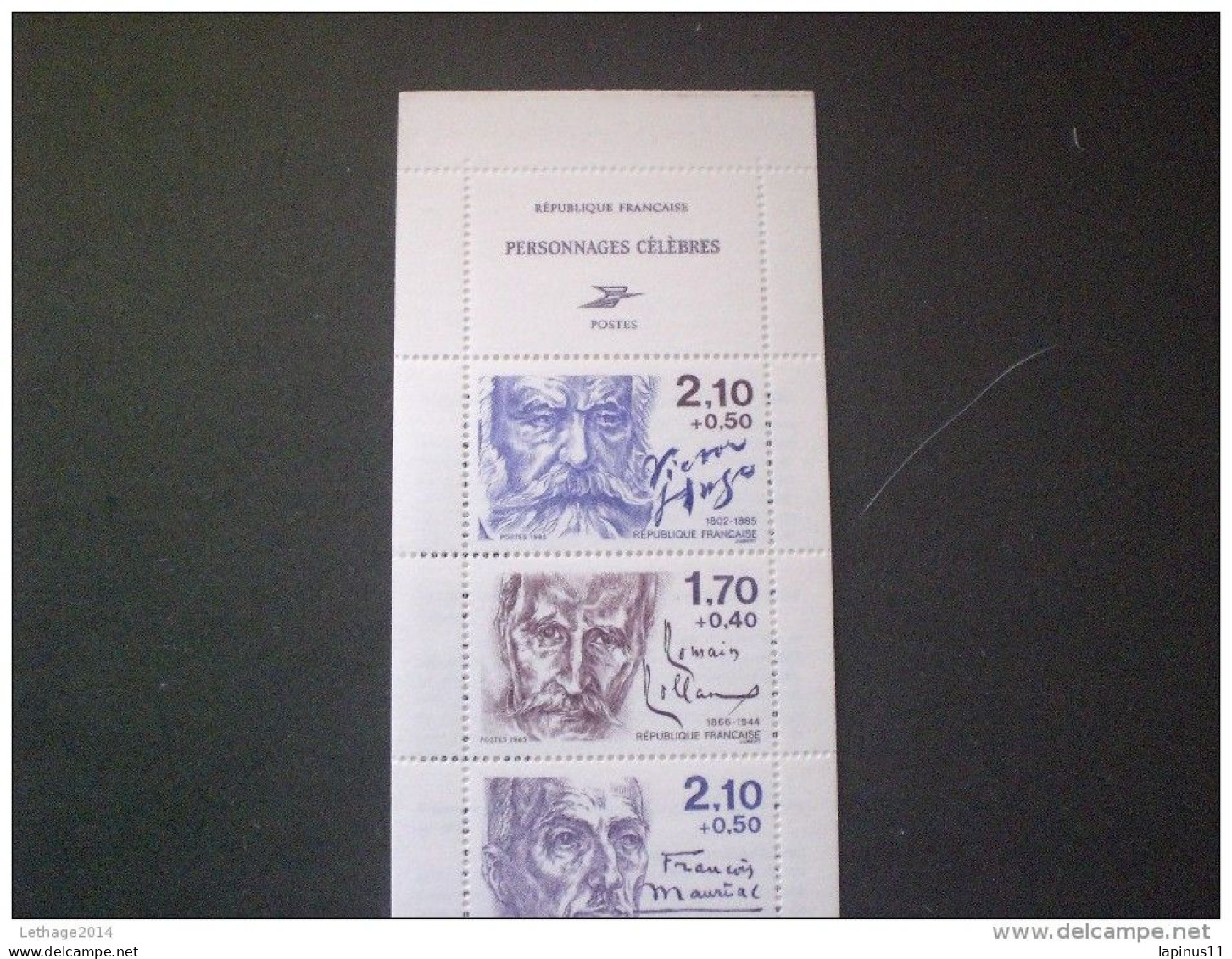 STAMPS France - Frensh- FRANCECARNETS 1985 Famous Writers - Personnages