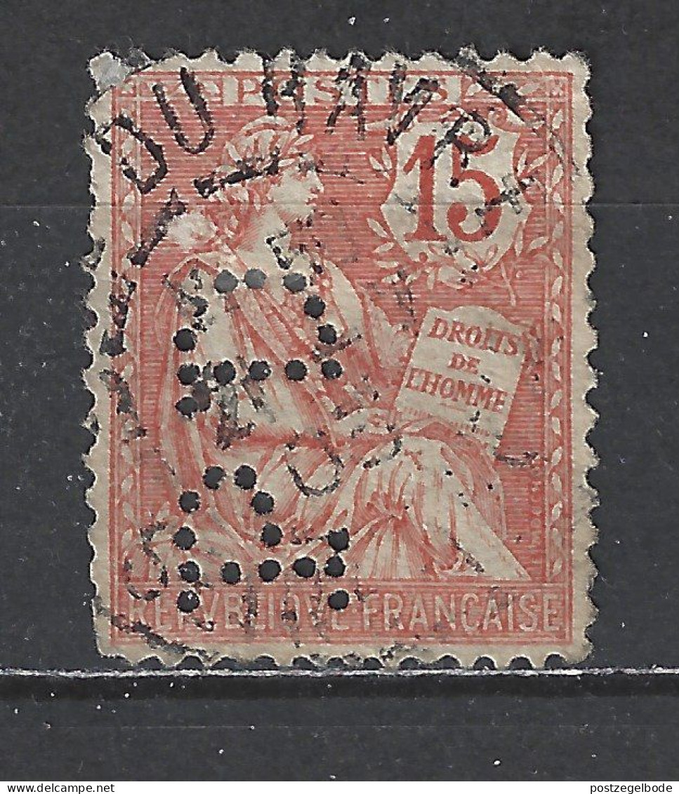 Frankrijk France Francia SG 314 Used 1903 ; PERFIN PD - Gebruikt