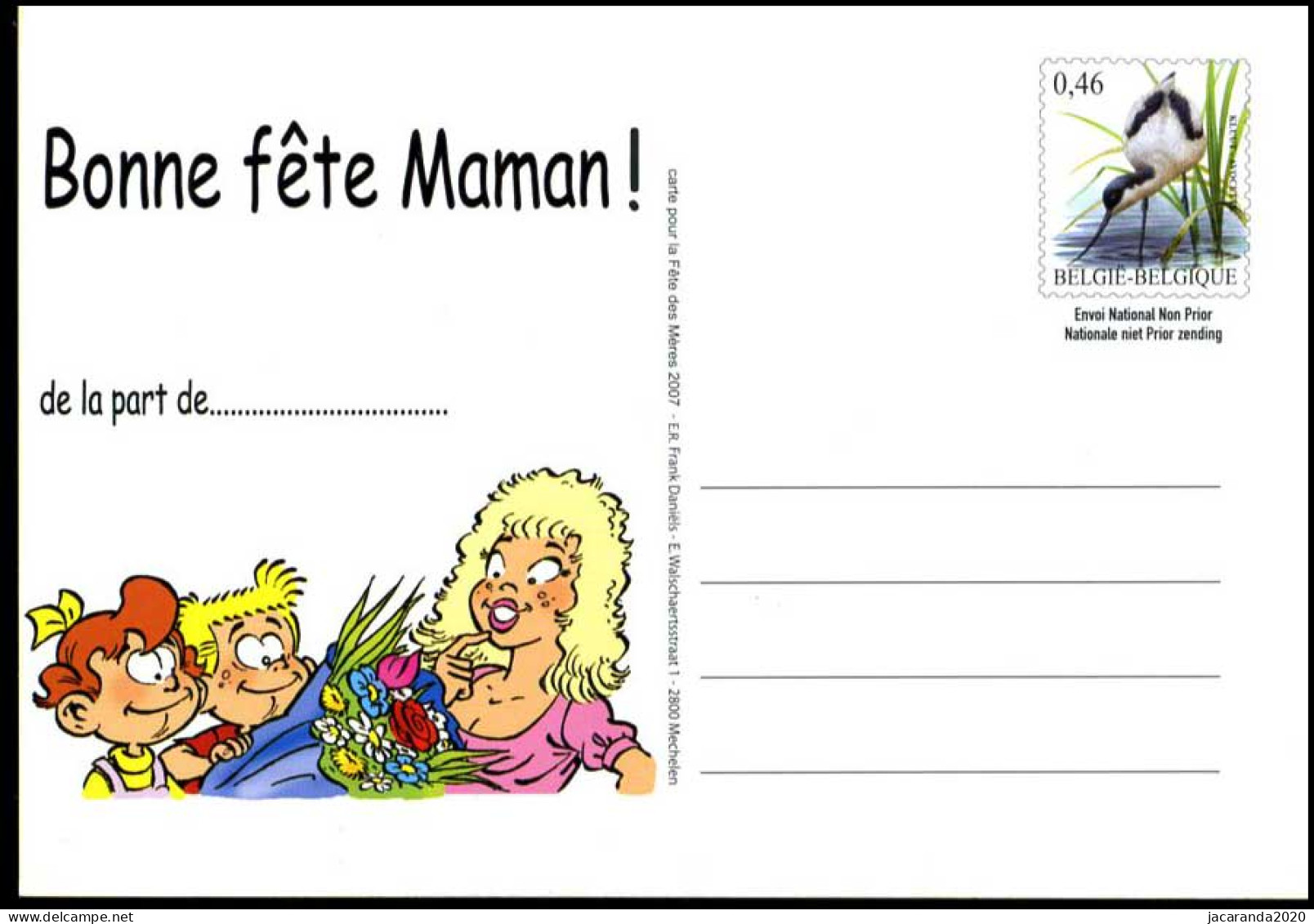 3479 - Carte Pour La Fête Des Mères 2007 - Buzin - Kluut - Avocette - Altri & Non Classificati