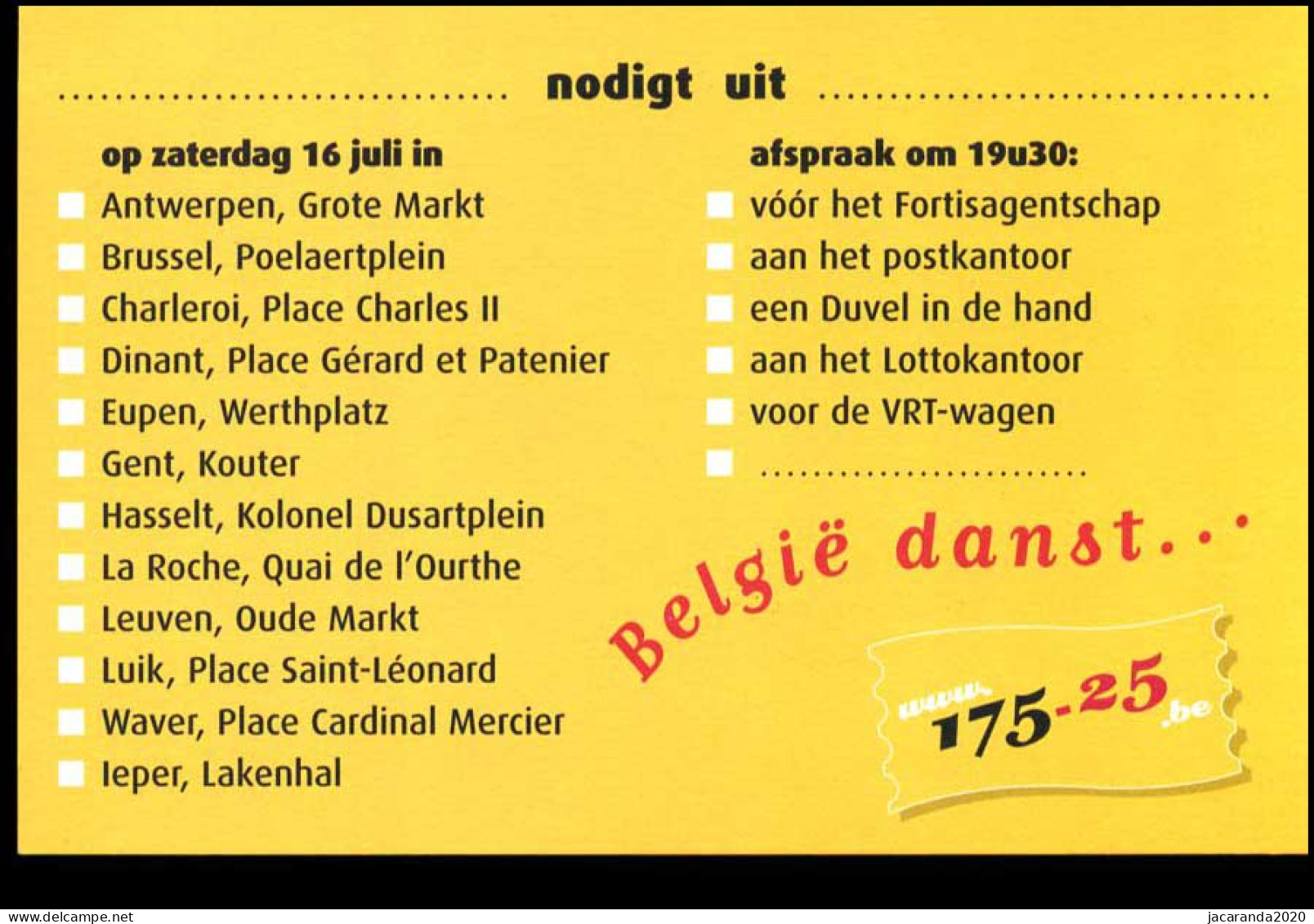 3479 BK - Briefkaart - "België Danst..." - Vogels - Buzin - Kluut - Avocette - NL - Illustrierte Postkarten (1971-2014) [BK]