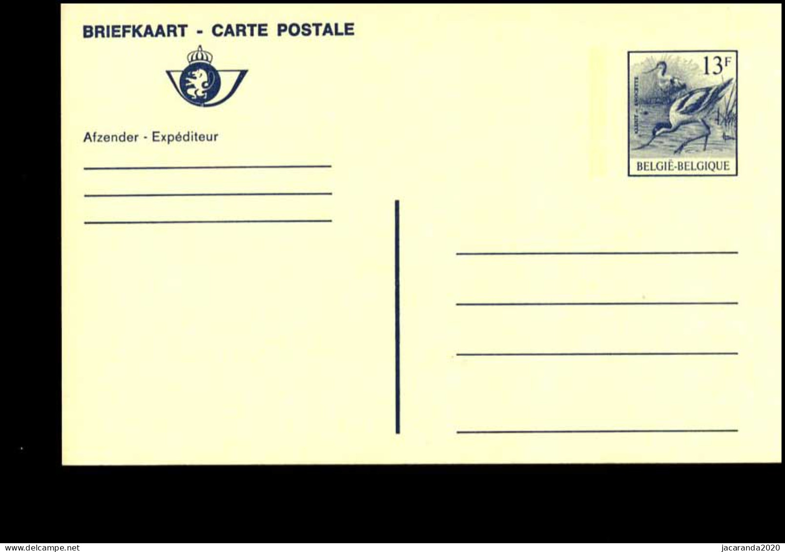 3479 BK - Vogels - Kluut - Avocette - NL-FR - Postkarten 1951-..