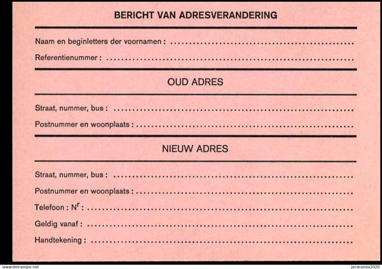 Buzin BK - Briefkaart - Adreswijziging - Changement D'adresse - Vogels - Buzin - Zwartkop - Tête Npire - NL - Addr. Chang.