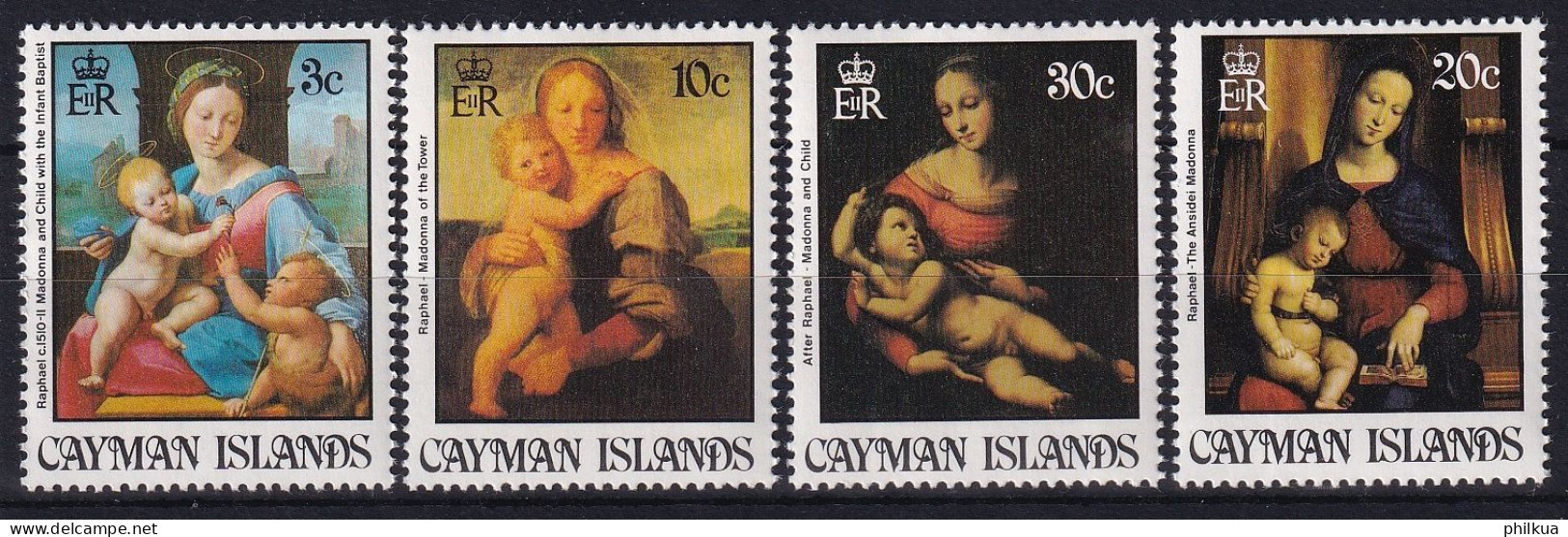MiNr. 498 - 501 Kaiman-Inseln 1982, 26. Okt. Weihnachten: Gemälde Von Raffael (1483–1520), It - Postfrisch/**/MNH - Caimán (Islas)