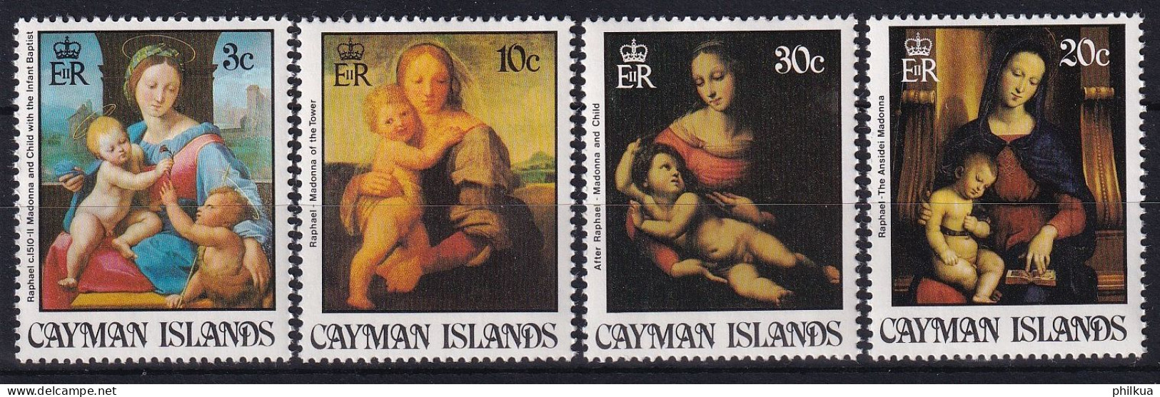 MiNr. 498 - 501 Kaiman-Inseln 1982, 26. Okt. Weihnachten: Gemälde Von Raffael (1483–1520), It - Postfrisch/**/MNH - Iles Caïmans