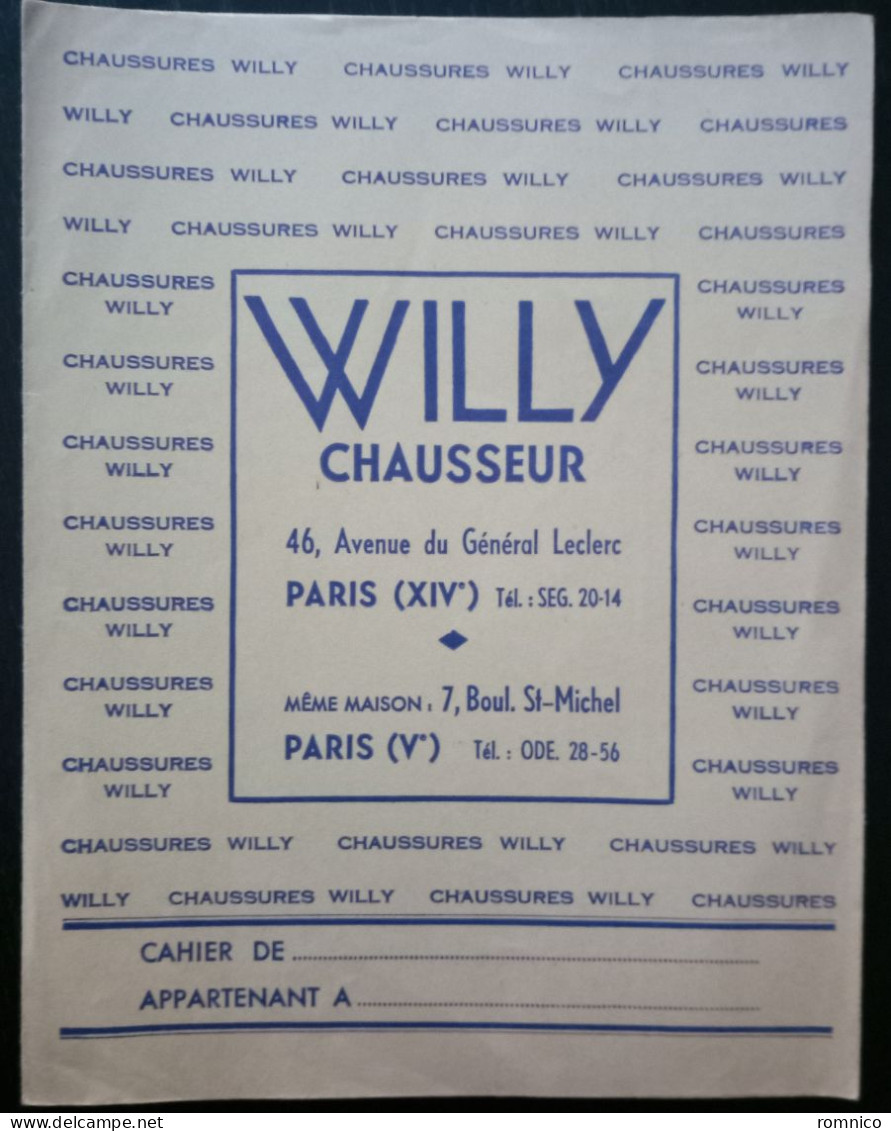 Protège Cahier Chaussures Willy Paris - Protège-cahiers