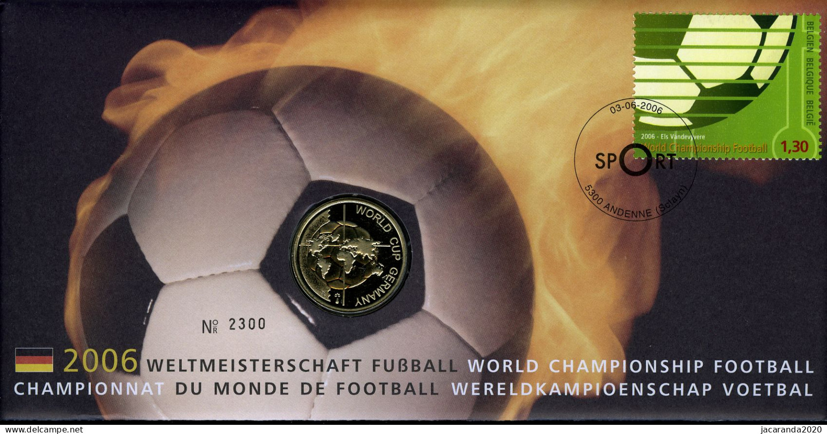 België 3540 NUM - Numisletter - Sport - WK Voetbal 2006 - Duitsland - World Championship Football - 2006 - Numisletter