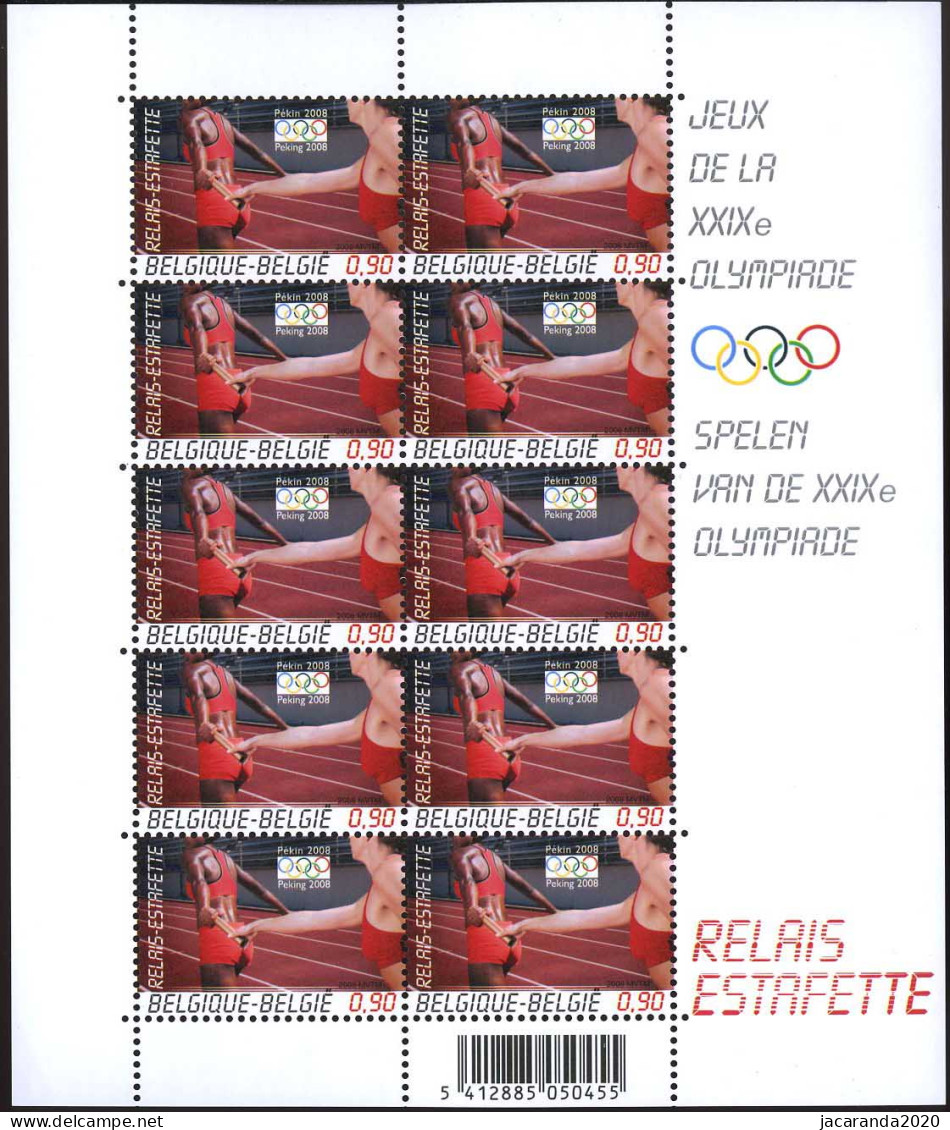 Belgium - 3798 - Sport - Estafette - Relais - Olympiade - Olympische Spelen - Peking 20008 - Estate 2008: Pechino