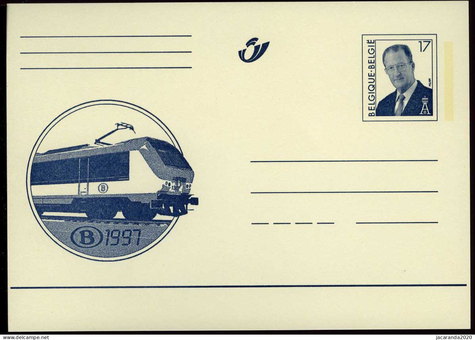 België 2680 GBK - Gele Briefkaart - 1997 - Transport - Trein - Train - Cartoline 1951-..