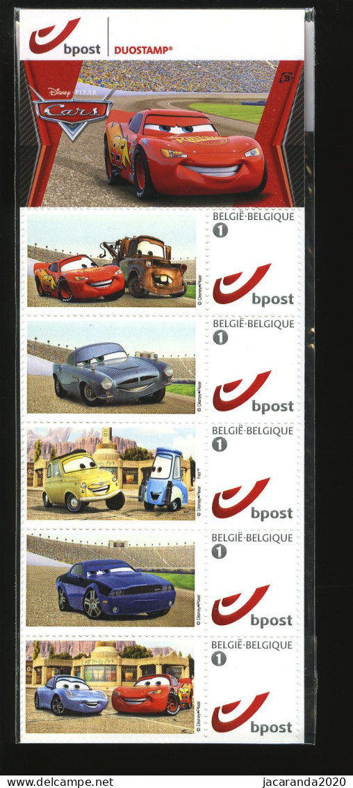 België 4084 - Duostamp - Disney - Pixar - Cars - Strook Van 5 - In Originele Verpakking - Sous Blister - Neufs