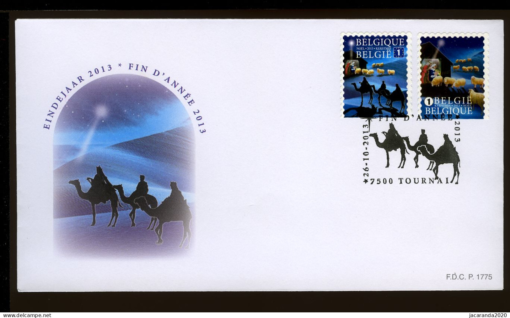 België 4381/82 FDC - Kerstmis En Nieuwjaar 2013 - Noël Et Nouvel An - P.1775 - 2011-2014