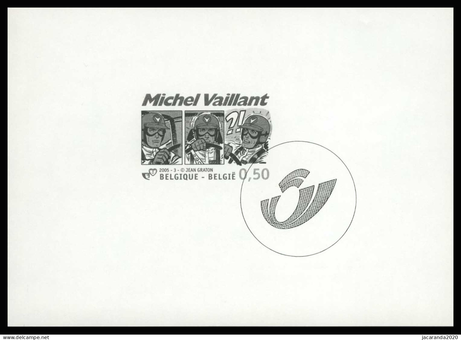 België GCA10 - 2005 - Michel Vaillant - Strips - BD - (3350) - B&W Sheetlets, Courtesu Of The Post  [ZN & GC]