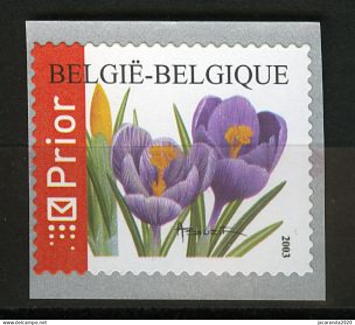 België R107 - Bloemen - Buzin (3227) - Crocus Vernus - 2003 - Met Nieuw Prior Logo - Met Eindstreep - Franqueo