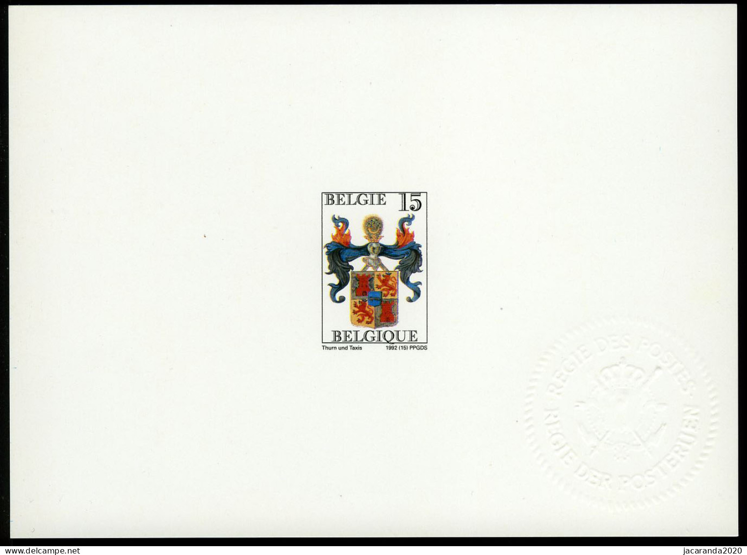 België SLX 6 - Speciaal Luxevellejte - Thurn En Tassis - Tour Et Tassis - 2483 - 1992 - FR - Deluxe Sheetlets [LX]