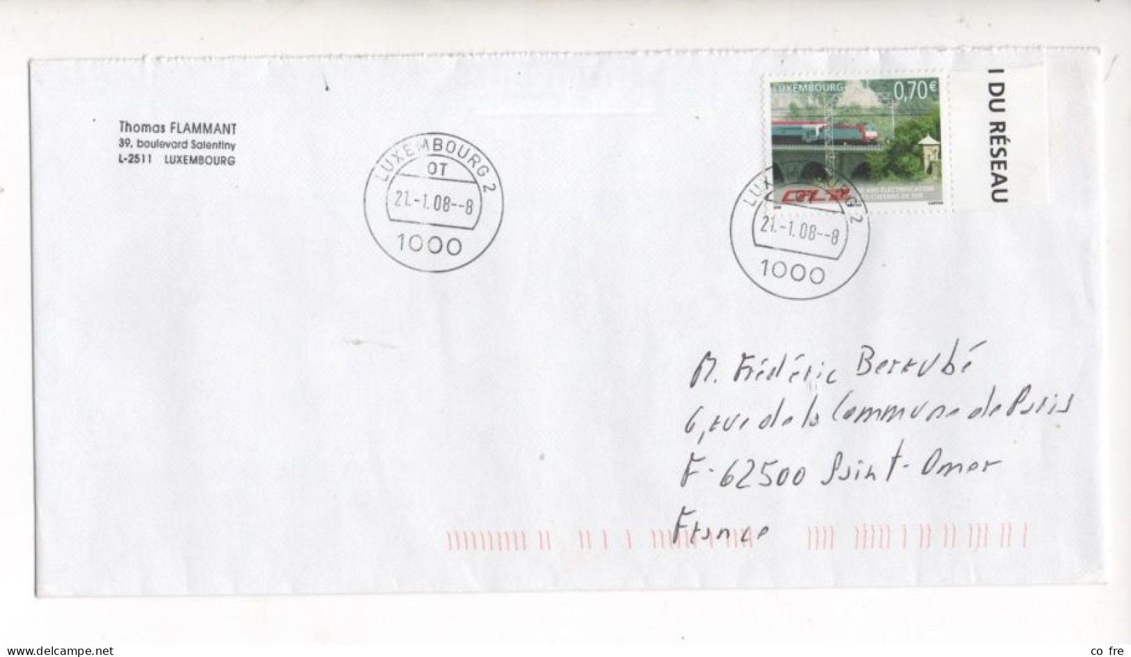 Luxembourg N°1653 Sur Lettre - Lettres & Documents