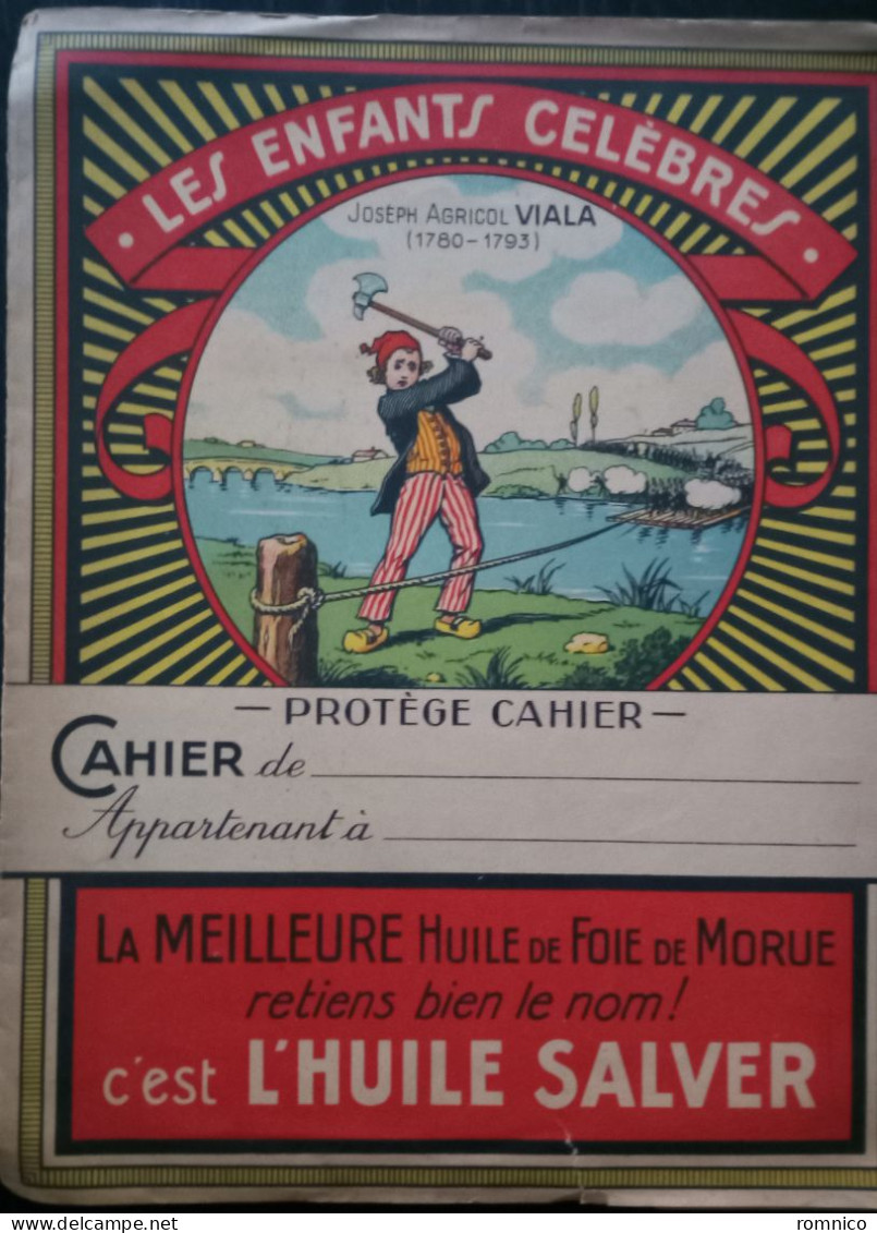 Protège Cahier Huile Salver Foie De Morue Joseph Agricol Viala - Coberturas De Libros