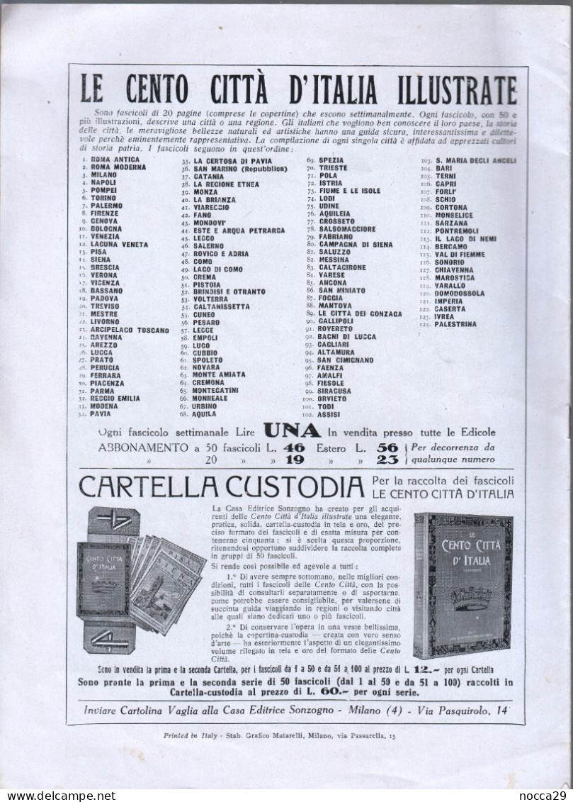 MOLFETTA MEDIOEVALE E MODERNA - RIVISTA ANNI '20 - ORIGINALE E SPILLATA - BELLE IMMAGINI D'EPOCA (STAMP353) - Toursim & Travels