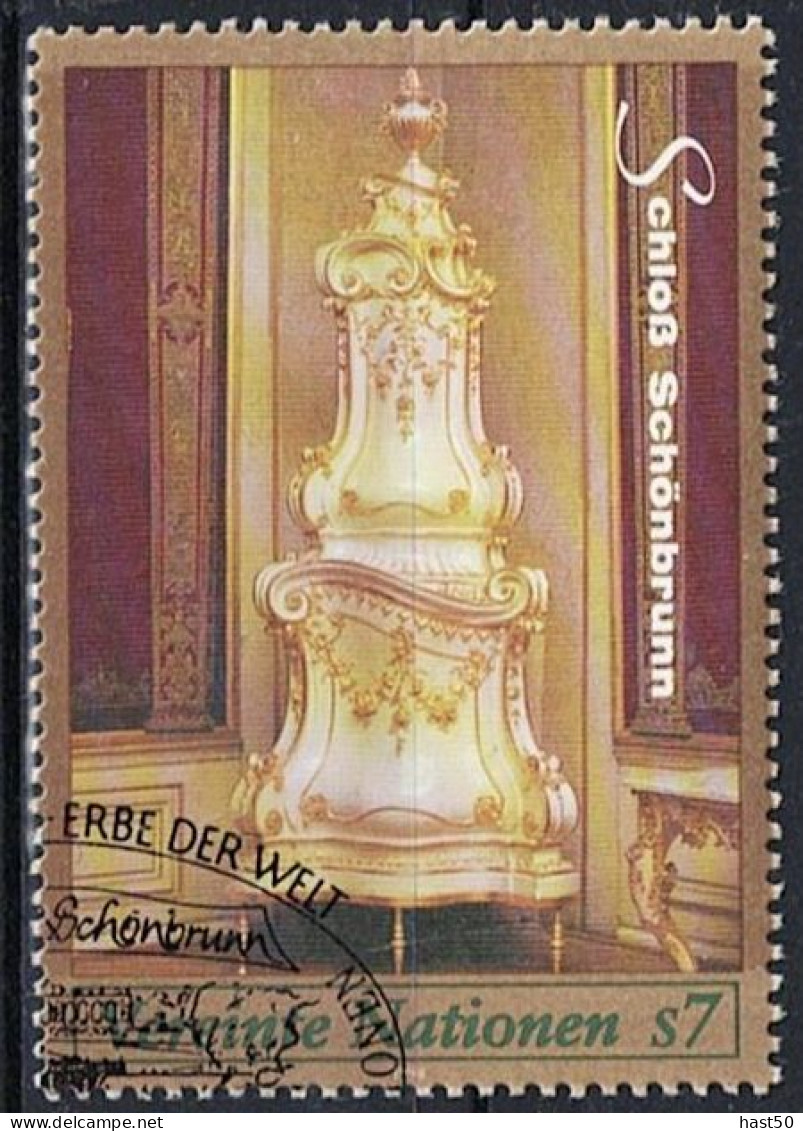 UNO Wien Vienna Vienne - Schloss Schönbrunn Prunkofen Aus Porzellan, Schlafzimmer (MiNr: 271) 1998 - Gest Used Obl - Gebraucht