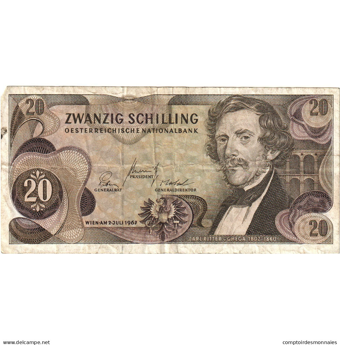 Billet, Autriche, 20 Schilling, 1967, 1967-07-02, KM:142a, B+ - Oostenrijk