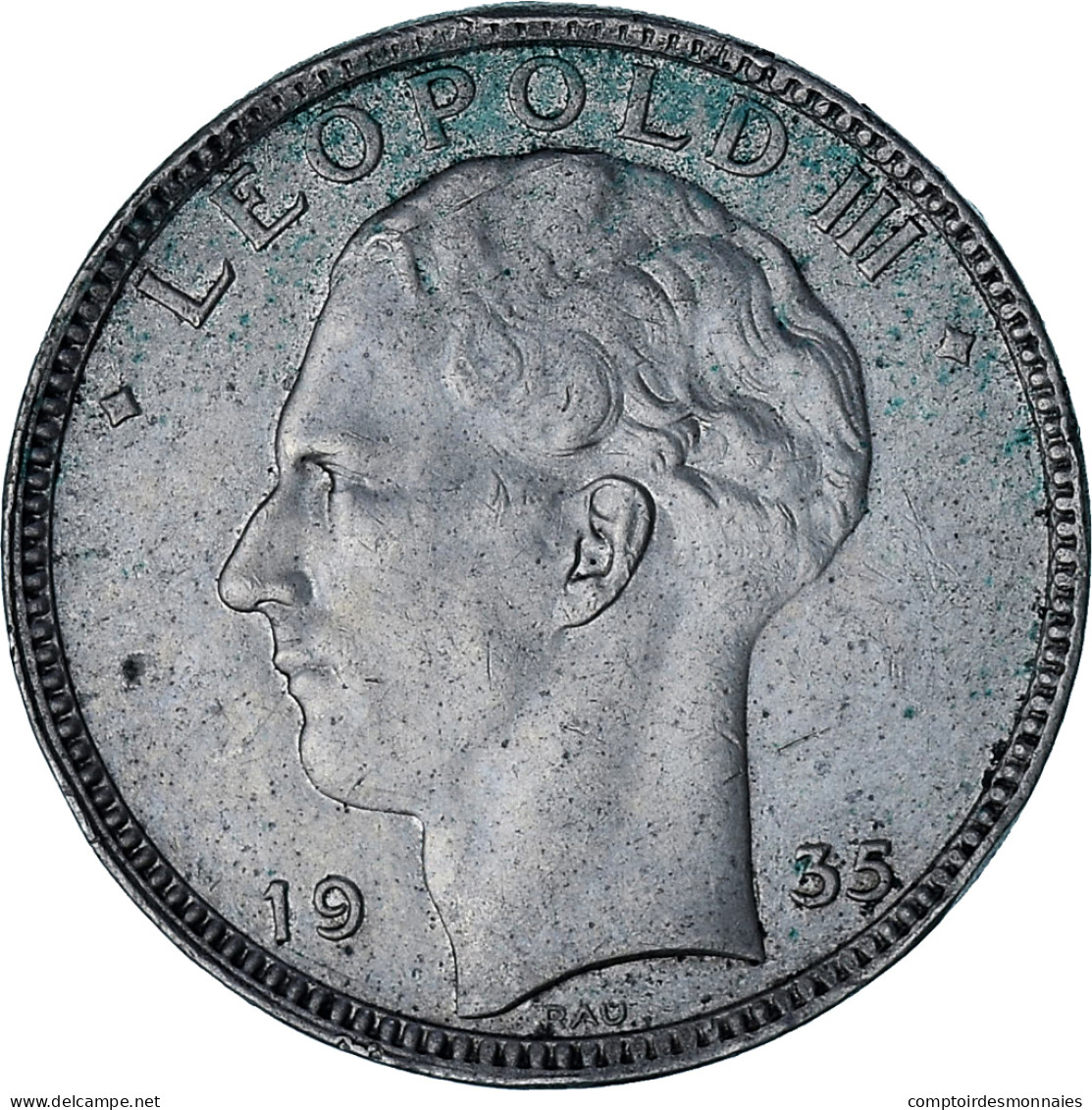 Monnaie, Belgique, Leopold III, 20 Francs, 20 Frank, 1935, Tranche B, TTB - 20 Frank