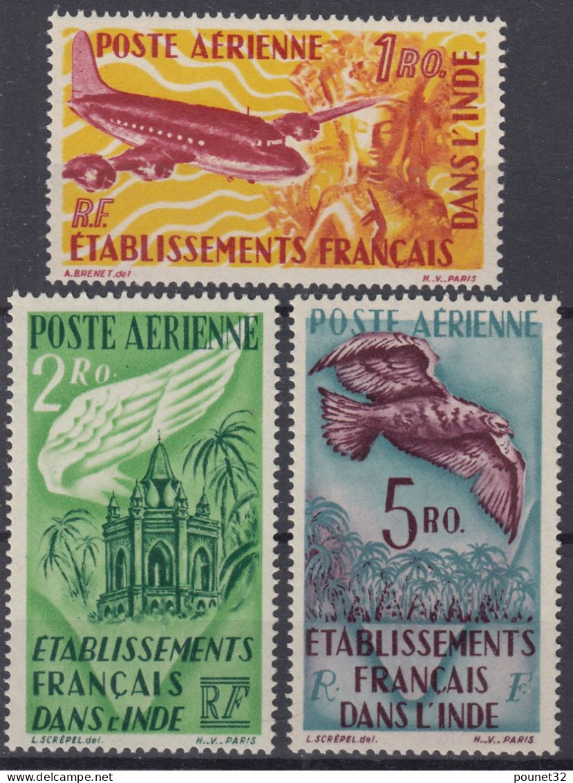 TIMBRE INDE POSTE AERIENNE DE 1949 N° 18/20 NEUFS * GOMME LEGERE TRACE DE CHARNIERE - Unused Stamps
