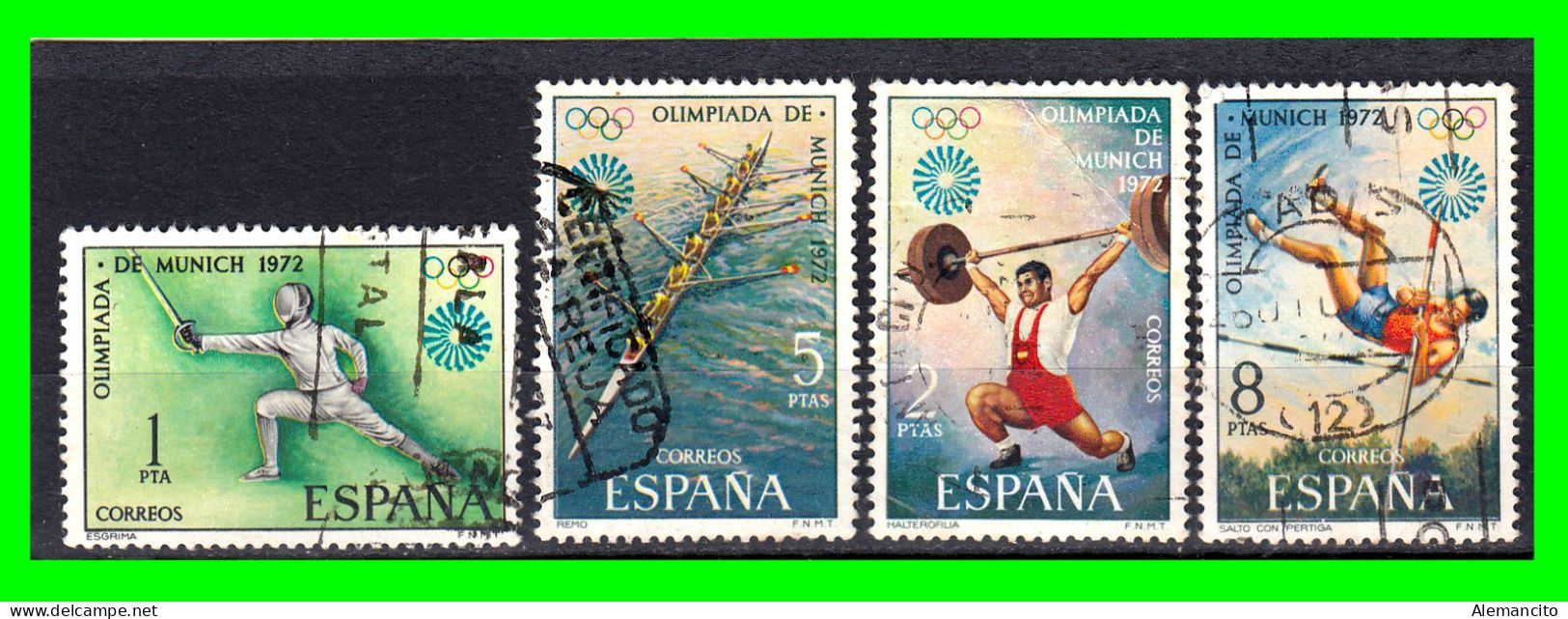 ESPAÑA.-  SELLOS AÑOS 1972 -. XX JUEGOS OLIMPICOS DE MUNICH    - SERIE.- - Used Stamps