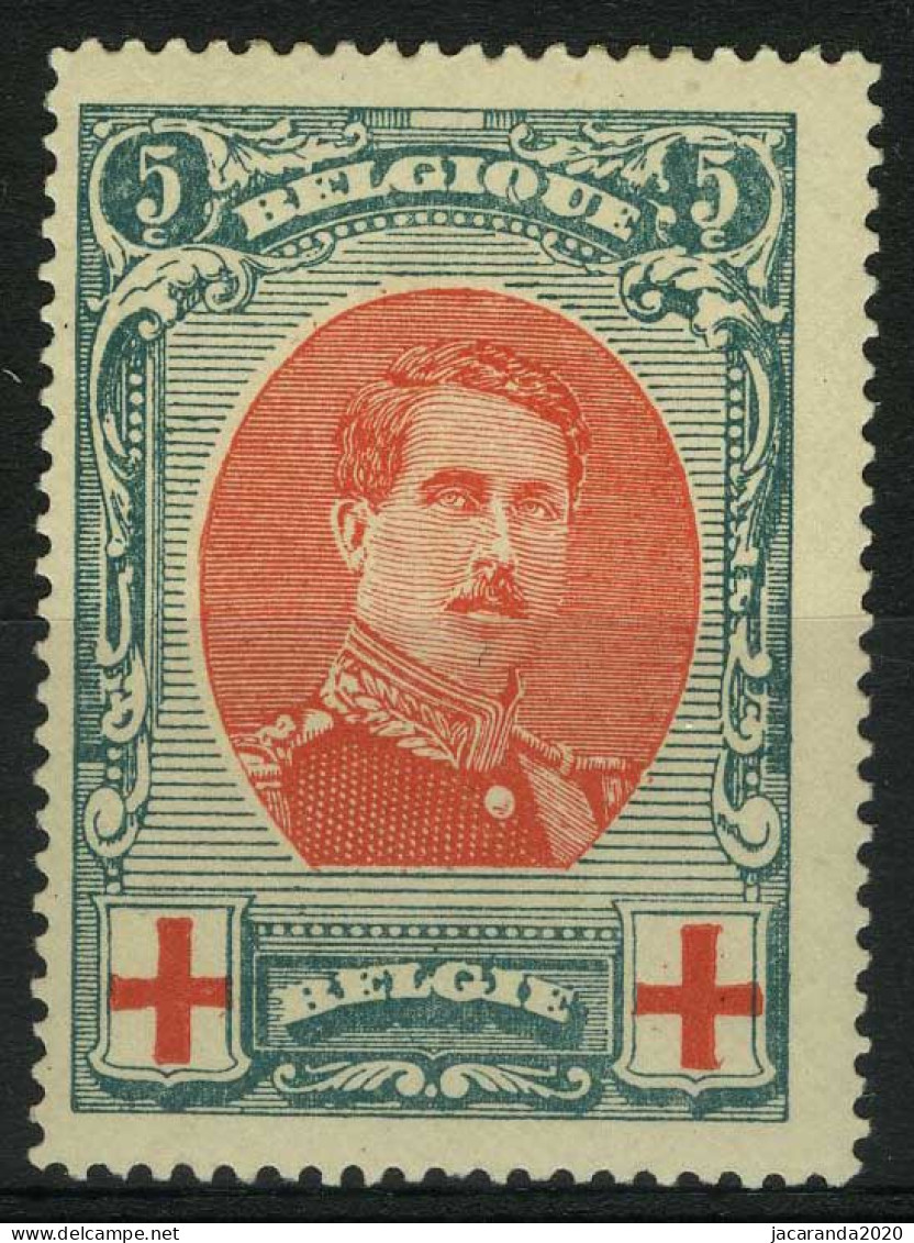 België 132-V3 * - Rode Kruis - Croix-Rouge - Rechterepaulet Gedraaid - Torsade - 1901-1930