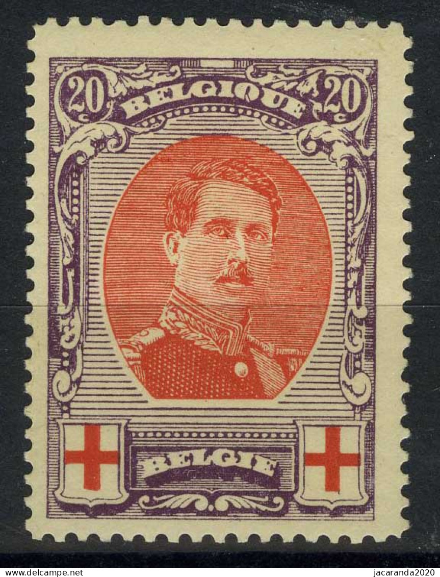 België 134A ** - Rode Kruis - Croix-Rouge - Koning Albert I - Roi Albert I - Tanding/Dentelure 12 - SUP - 1901-1930