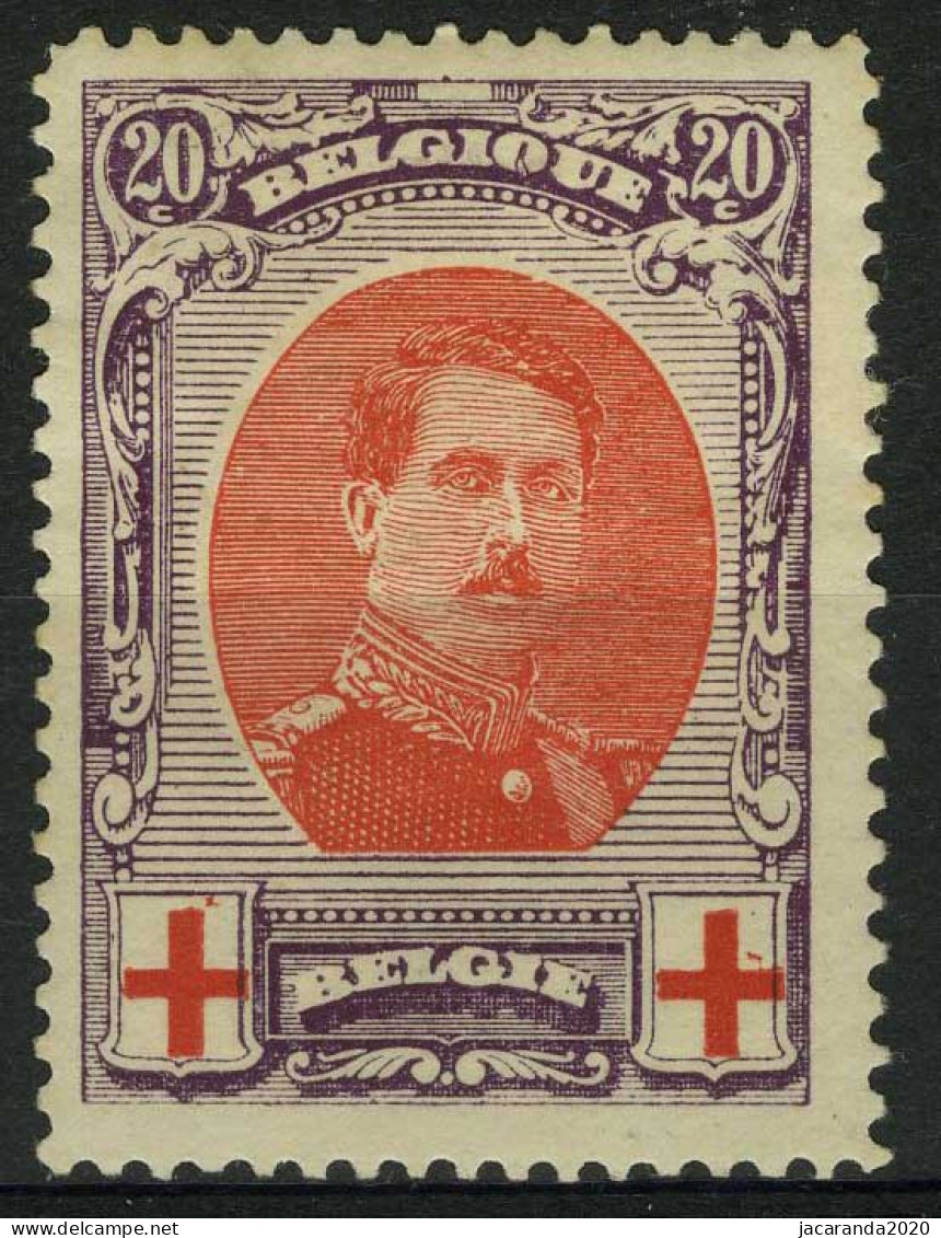 België 134A * - Rode Kruis - Croix-Rouge - Koning Albert I - Roi Albert I - Tanding/Dentelure 12 - 1901-1930