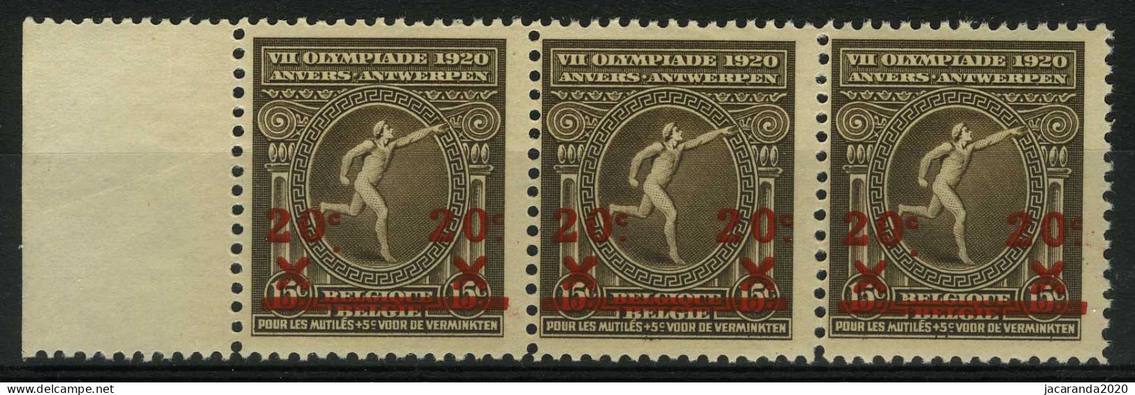 België 186-V ** - 2 X Punt Onder Linker C Lager - 2 X Point Sous Le C De Gauche Descendu - SUP - 1901-1930