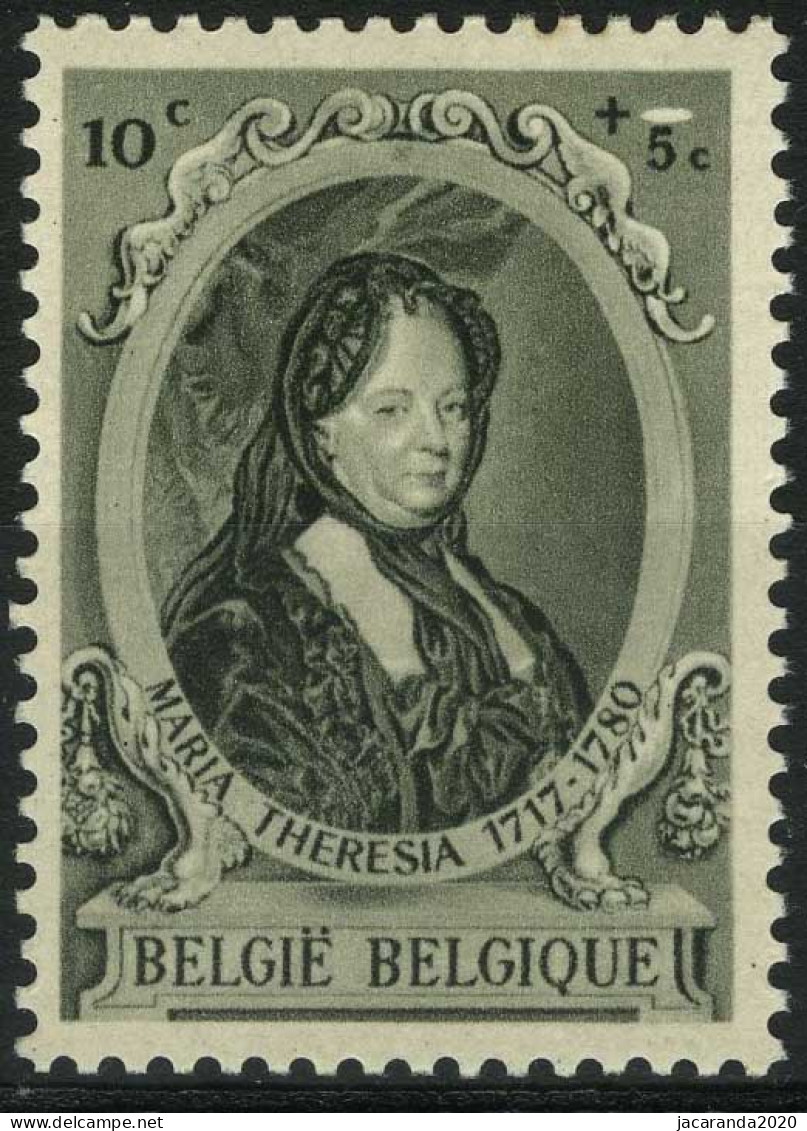 België 573-V1 ** - Lijn Boven 5c - Lentille Blanche Au-dessus Du 5c - 1931-1960