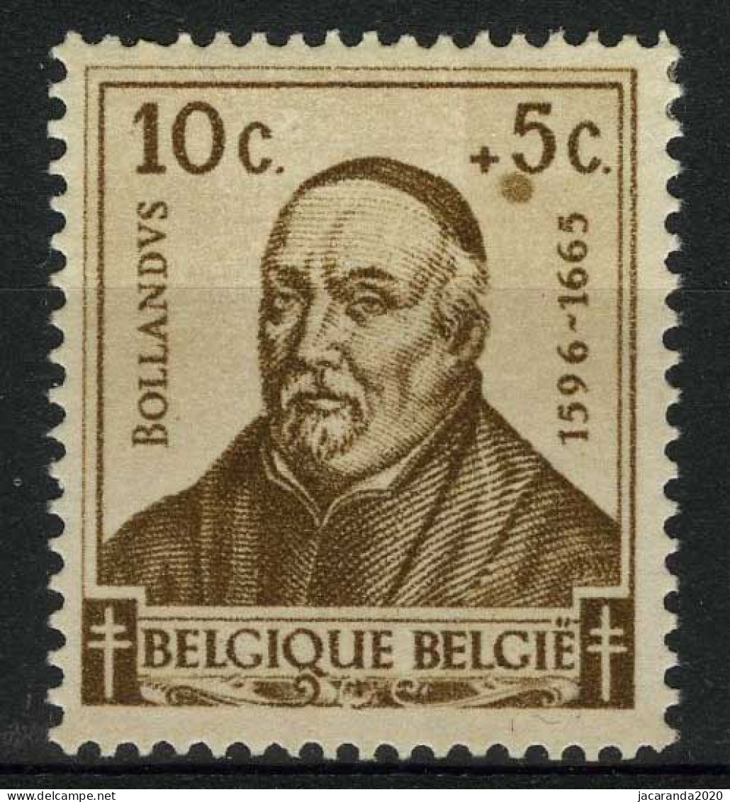 België 593-V * - Kleurvlek Onder 5 - Tache Sous Le 5  - 1931-1960