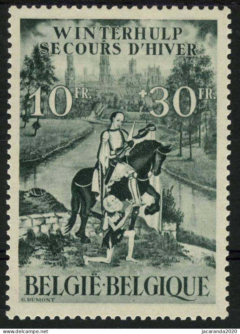 België 639-V1 * - Witte Vlek Op Knie Van Paard - Tache Au Genou Du Cheval - 1931-1960