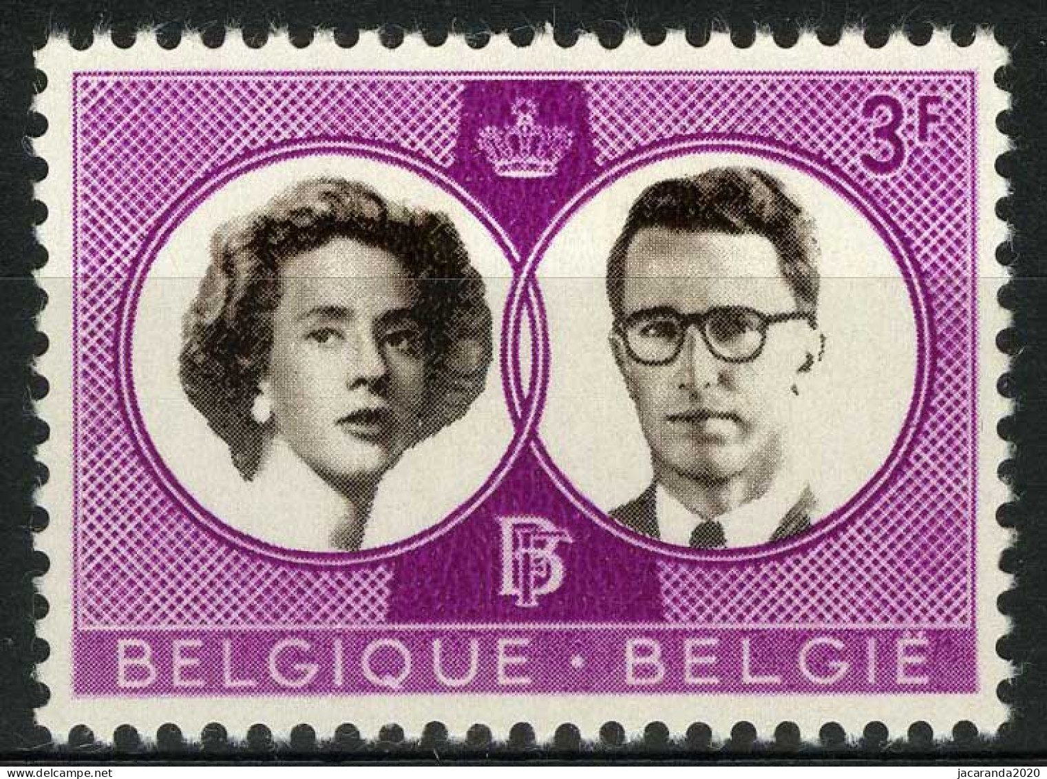 België 1170-Cu ** - Koningin Fabiola Zonder Halssnoer - Reine Fabiola Sans Collier - Cote: € 6,00 - 1931-1960