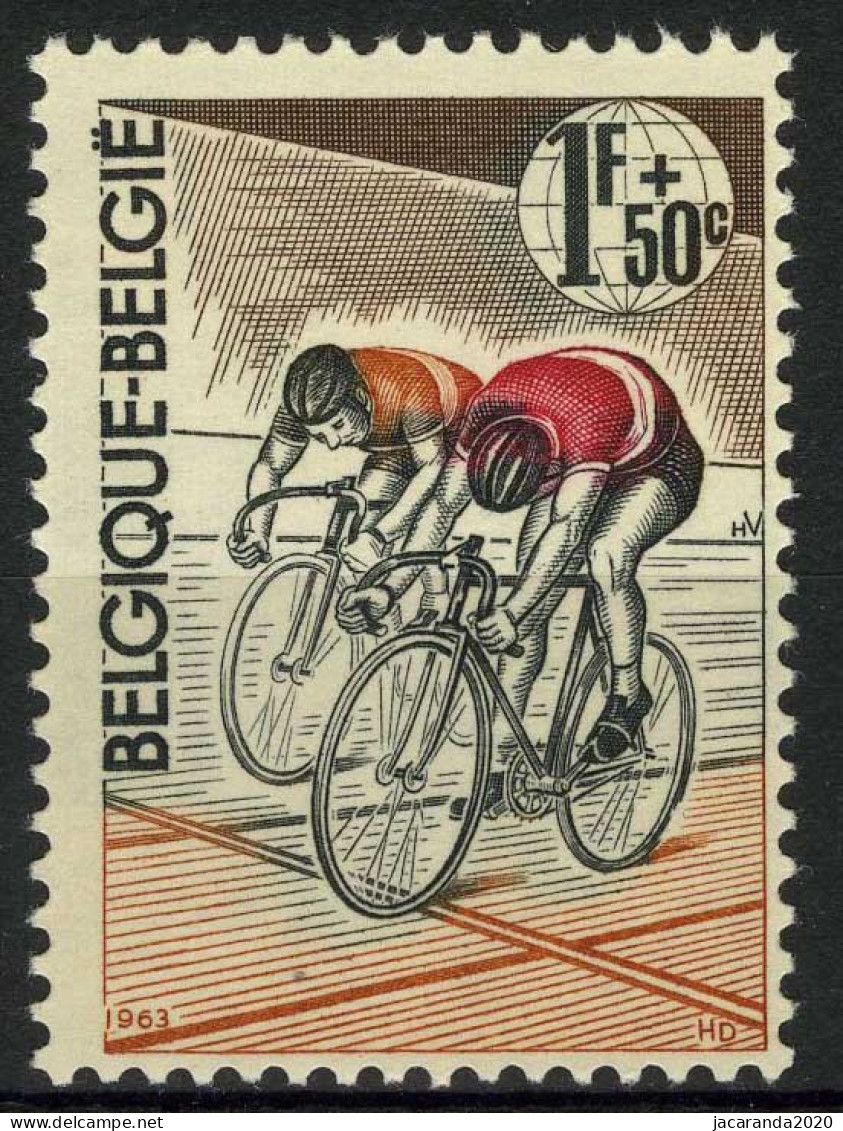 België 1255-V1 ** - Gesprongen Band - Pneu éclaté - Cote: € 16,00 - 1961-1990