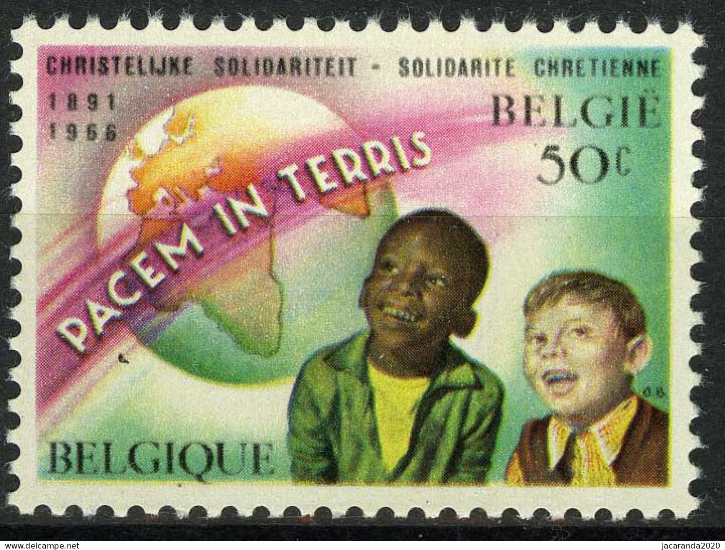 België 1360-V2 ** - Satelliet Onderaan Links Van Wereldbol - Satellite - Cote: € 7,00 - 1961-1990