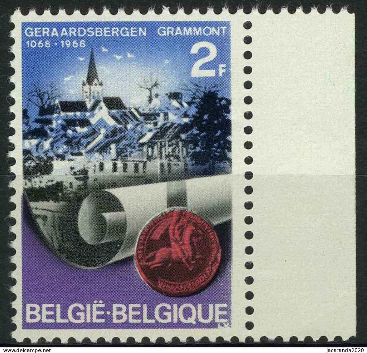 België 1448 ** - Witte Vlek Naast Cijfer 2 - Tache Blanche à Cote Du Chiffre 2 - 1961-1990
