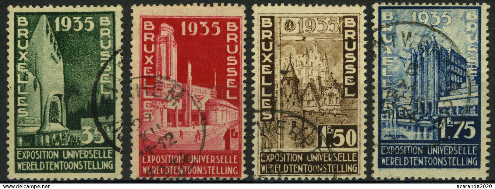 België 386/89 - Wereldtentoonstelling Brussel 1935 - Exposition Universelle De Bruxelles 1935 - O - Used - Used Stamps