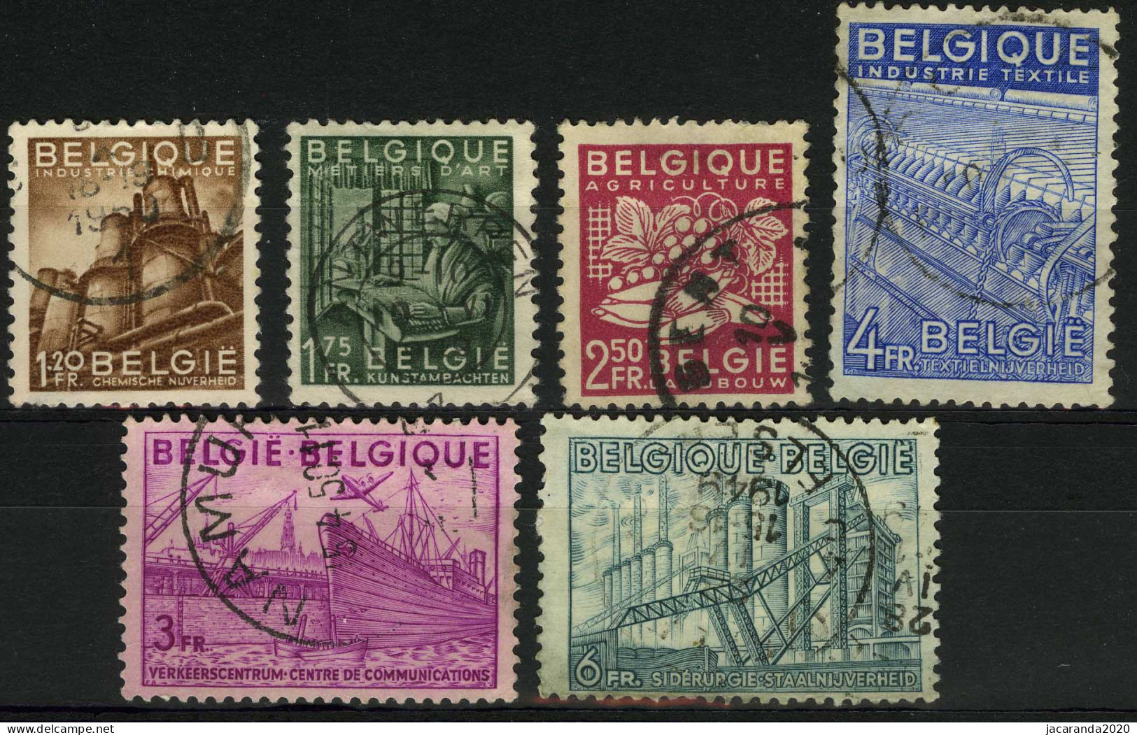 België 767/72 - Belgische Uitvoer 6w. - Exportation Belge 6v. - O - Used - Usados