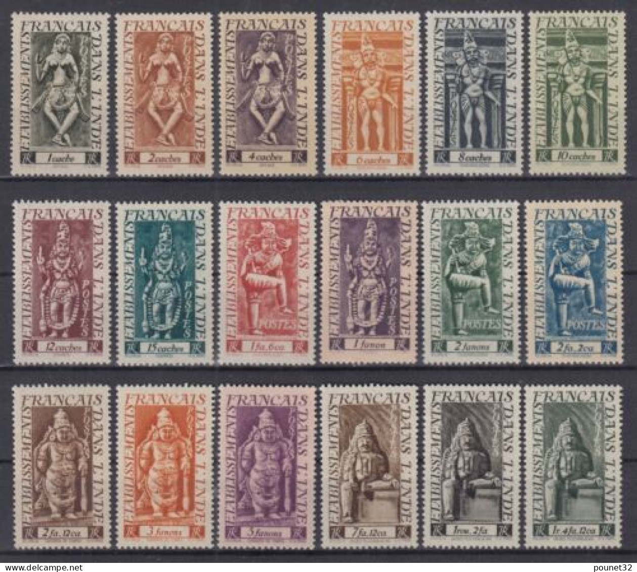 INDE SERIE COMPLETE N° 236/251 NEUFS * GOMME AVEC CHARNIERE 252/253 SANS GOMME - Neufs