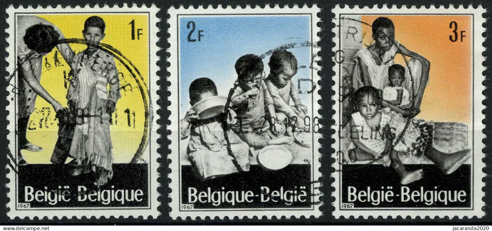 België 1410/12 - Vluchtelingen - Uit BL43 - Réfugiés Du BL 43 - O - Used - Gebraucht